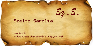 Szeitz Sarolta névjegykártya