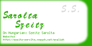 sarolta szeitz business card